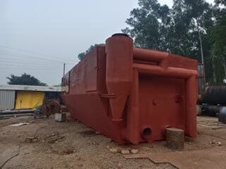 Hydraulic pressure testing of the finished decanter vessel